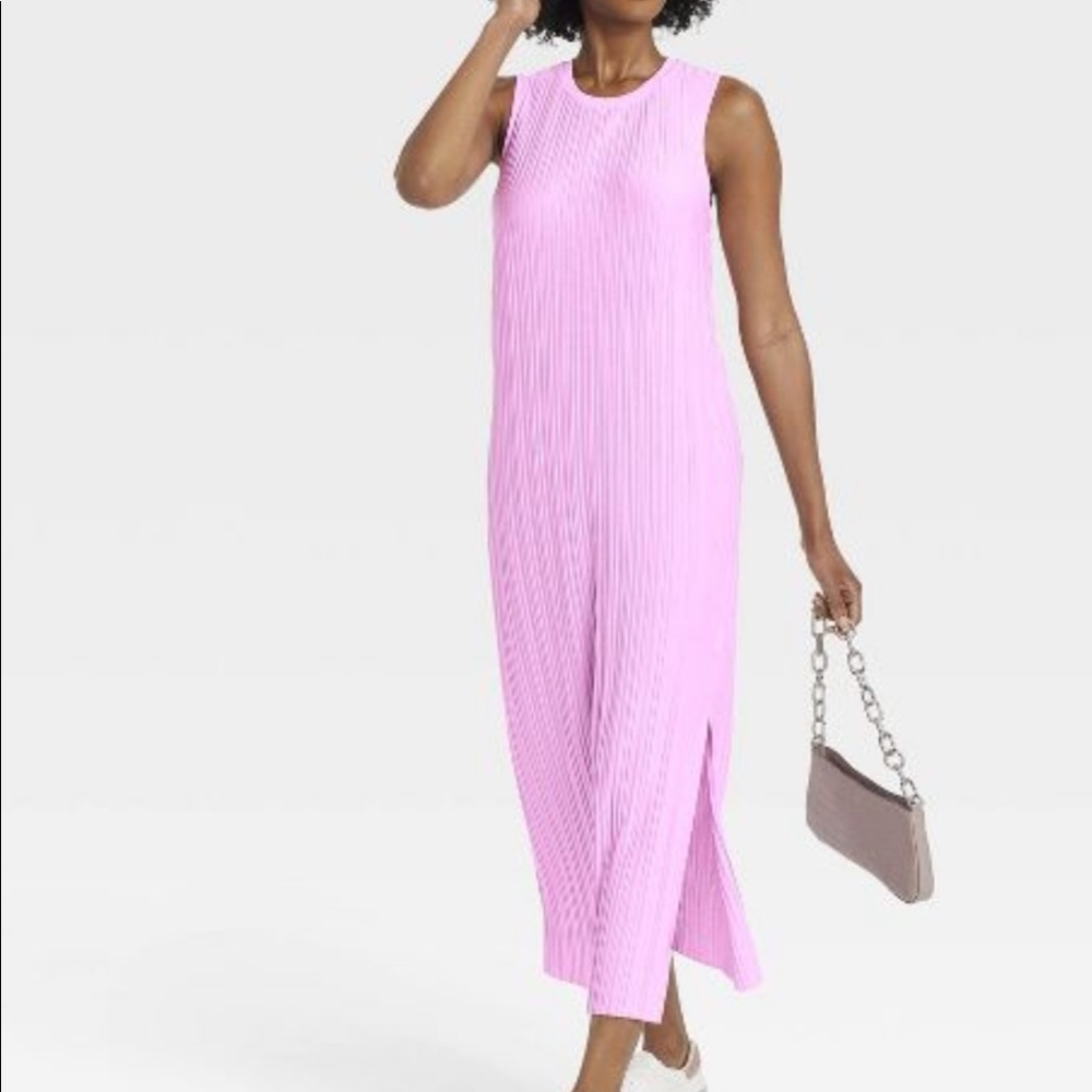 NWT Sleeveless Plisse Knit Dress - A New Day